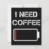 Ich brauche Kaffee lustige Kaffeebecher Batterie B (Rückseite)