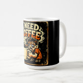 Ich brauche Kaffee – Morgen-Überlebenshumor Kaffeetasse (VorderseiteRechts)