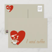 Ich brauche Kaffee - Postkarte (Vorne/Hinten)