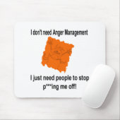 Ich brauche kein Angermanagement (rot) Mousepad (Mit Mouse)