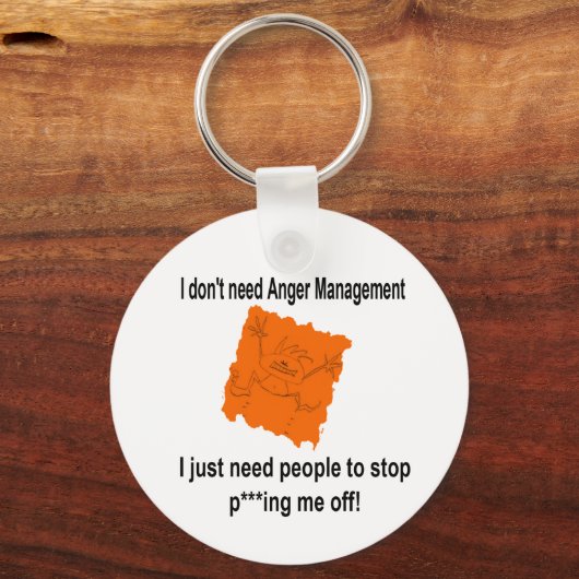 Ich brauche kein Angermanagement (rot) Schlüsselanhänger (Vorderseite)