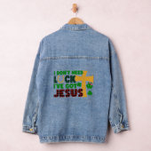 Ich brauche kein Glück, ich habe Jesus Baby Got Jeansjacke (Hangar)