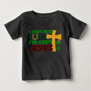Ich brauche kein Glück, ich habe Jesus Got Baby T-shirt