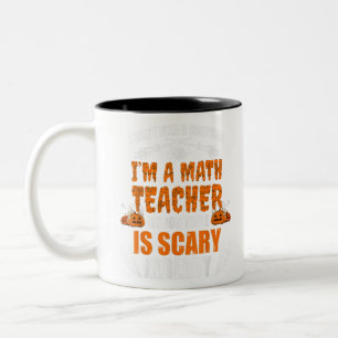 Ich brauche kein Kostüm, ich bin Mathematiklehrer Zweifarbige Tasse