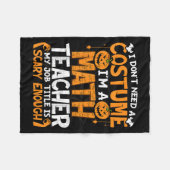 Ich brauche kein Kostüm, ich bin Mathematiklehreri Fleecedecke (Vorderseite (Horizontal))