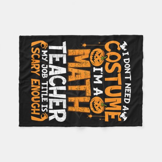 Ich brauche kein Kostüm, ich bin Mathematiklehreri Fleecedecke (Vorderseite (Horizontal))