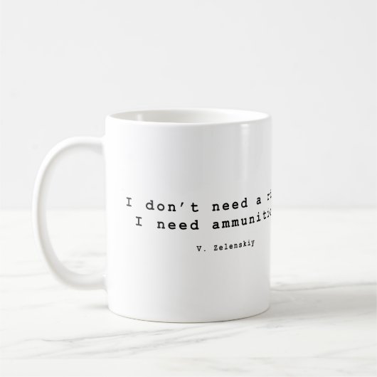 Ich brauche keine Fahrt mit Munition Kaffeetasse (Links)
