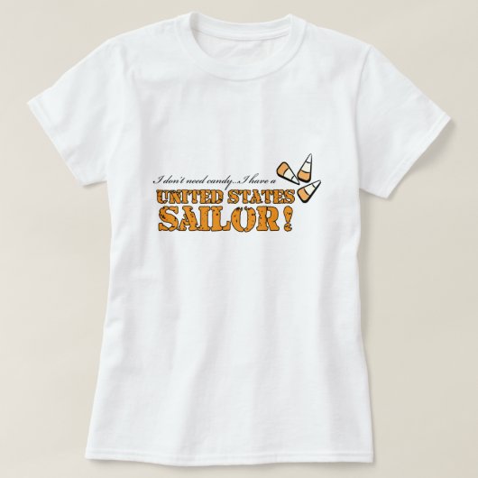 Ich brauche keine Süßigkeiten... T-Shirt (Design vorne)