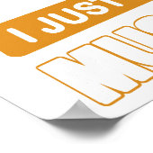 ICH BRAUCHE KEINE THERAPIE Ford Mustang 1977 Cobra Poster (Ecke)