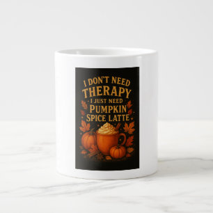 Ich brauche keine Therapie, ich brauche Kürbisspit Jumbo-Tasse