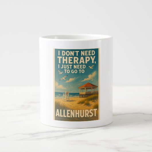 Ich brauche keine Therapie, ich brauche nur Allenh Jumbo-Tasse (Vorderseite)