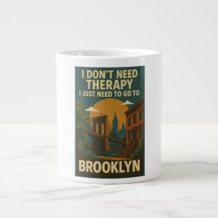 Ich brauche keine Therapie, ich brauche nur Brookl Jumbo-Tasse