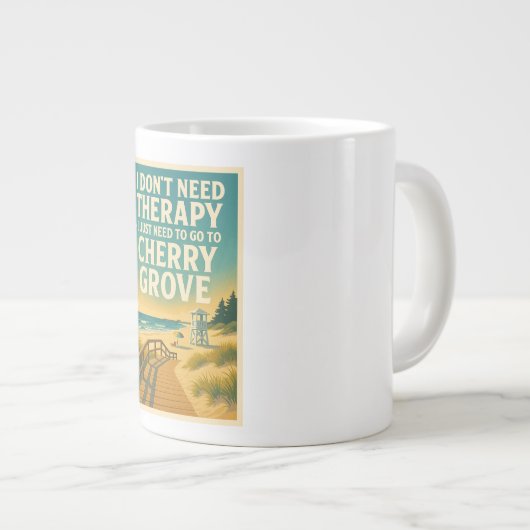 Ich brauche keine Therapie, ich brauche nur Cherry Jumbo-Tasse (Vorderseite Rechts)