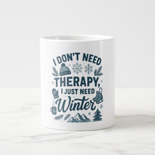 Ich brauche keine Therapie, ich brauche nur den Wi Jumbo-Tasse (Vorderseite)