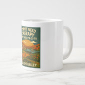 Ich brauche keine Therapie, ich brauche nur Hudson Jumbo-Tasse (Vorderseite Rechts)