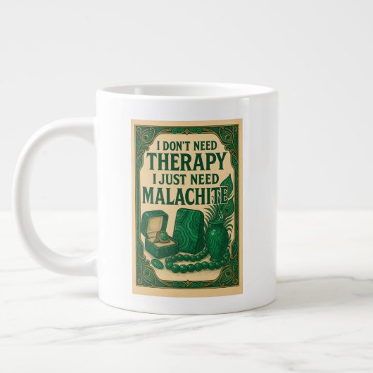 Ich brauche keine Therapie, ich brauche nur Malach Jumbo-Tasse (Links)