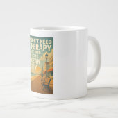 Ich brauche keine Therapie, ich brauche nur Ocean Jumbo-Tasse (Vorderseite Rechts)
