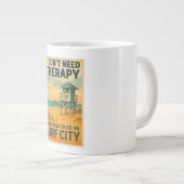 Ich brauche keine Therapie, ich brauche nur Surf C Jumbo-Tasse (Vorderseite Rechts)