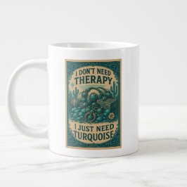 Ich brauche keine Therapie, ich brauche nur Türkis Jumbo-Tasse