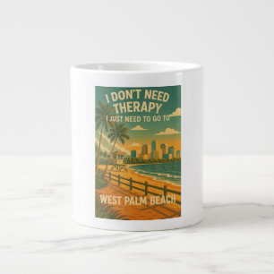 Ich brauche keine Therapie, ich brauche nur West P Jumbo-Tasse