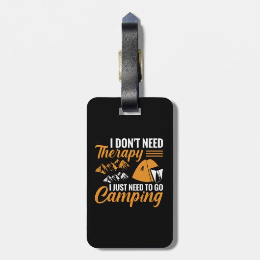 Ich brauche keine Therapie, ich muss nur ins Campi Gepäckanhänger (Rückseite vertikal)