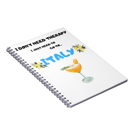 Ich brauche keine Therapie, ich muss nur nach Ital Notizblock (Rechte Seite)