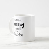 Ich brauche keine Therapie nur noch mehr TRAINS! Kaffeetasse (Vorderseite Links)