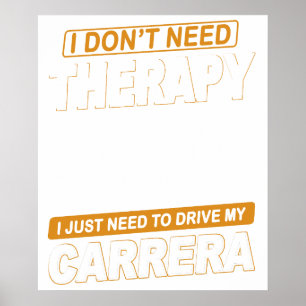 ICH BRAUCHE KEINE THERAPIE Porsche Carrera 1984 Poster