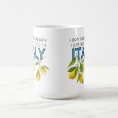Ich brauche keine Therapie, um nach Italien Tumble Kaffeetasse (Mittel)