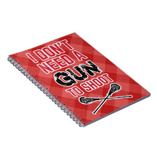 Ich brauche keine Waffe, um Lacrosse Note Book zu Notizblock