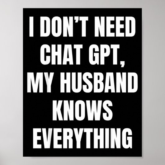 Ich brauche keinen Chat-Gpt-Ehemann Poster (Vorne)