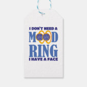 Ich brauche keinen Stimmring, ich habe ein Gesicht Geschenkanhänger (Rückseite)