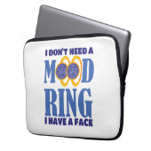 Ich brauche keinen Stimmring, ich habe ein Gesicht Laptopschutzhülle (Vorderseite Links)