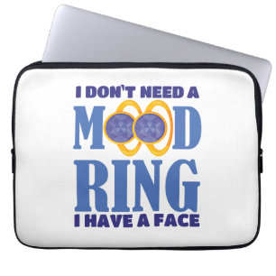 Ich brauche keinen Stimmring, ich habe ein Gesicht Laptopschutzhülle