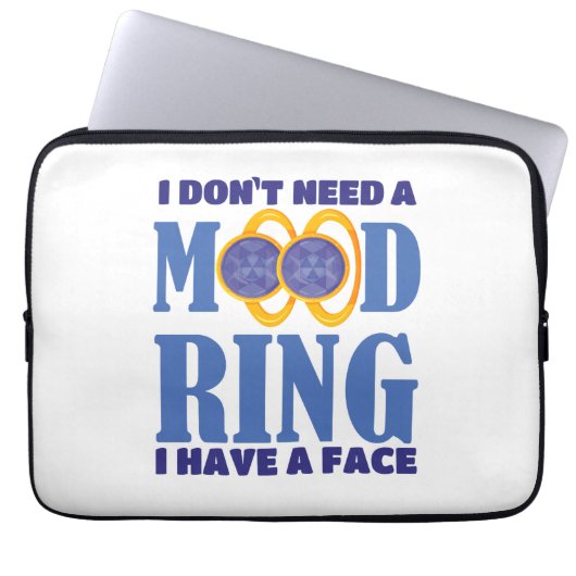 Ich brauche keinen Stimmring, ich habe ein Gesicht Laptopschutzhülle (Vorderseite)