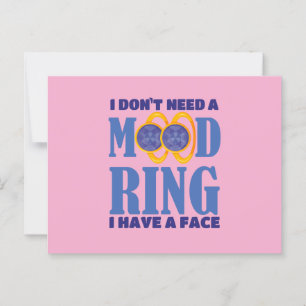 Ich brauche keinen Stimmring, ich habe ein Gesicht Postkarte
