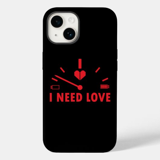 Ich brauche Liebe-Tachometer-T - Shirt Case-Mate iPhone Hülle (Rückseite)