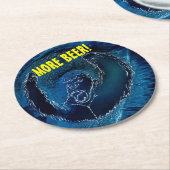 Ich brauche mehr Bier Runder Pappuntersetzer (Angewinkelt)