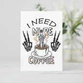 Ich brauche mehr Kaffee Shirt Ästhetische Kleidung Dankeskarte (Stehend Vorderseite)