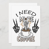 Ich brauche mehr Kaffee Shirt Ästhetische Kleidung Dankeskarte (Vorne/Hinten)