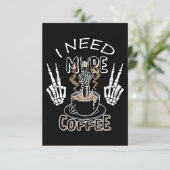 Ich brauche mehr Kaffeegenetze für Halloween Dankeskarte (Stehend Vorderseite)