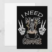 Ich brauche mehr Kaffeegenetze für Halloween Einladung (Vorne/Hinten)