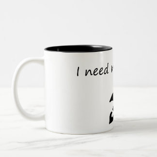 Ich brauche mehr Platz - ein lustiger Astronaut Zweifarbige Tasse