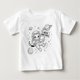 Ich brauche mehr Platz Lustige Katzen-Astronautin Baby T-shirt