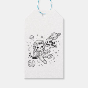 Ich brauche mehr Platz Lustige Katzen-Astronautin Geschenkanhänger