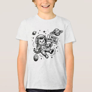 Ich brauche mehr Platz Lustige Katzen-Astronautin Tri-Blend Shirt