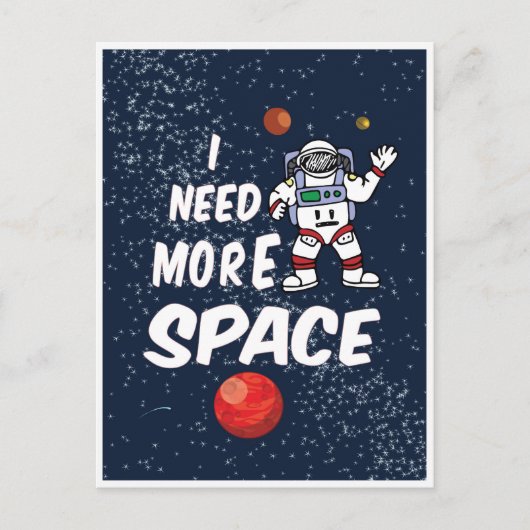 Ich brauche mehr Platz. Postkarte (Vorderseite)