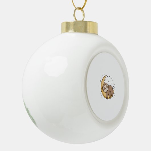 Ich brauche mehr Schlaf Keramik Kugel-Ornament (Links)