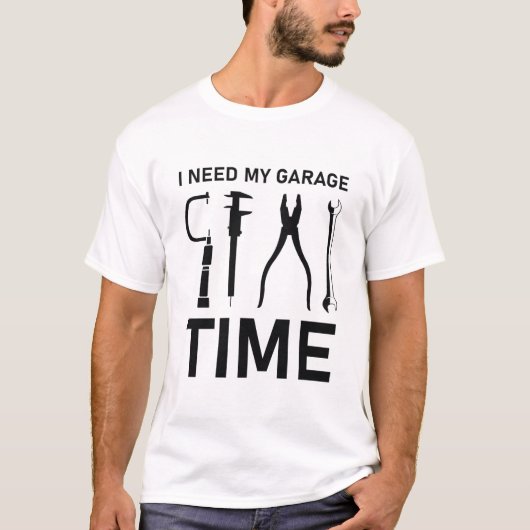 Ich brauche meine Garage-Zeit - mechanisch T-Shirt (Vorderseite)