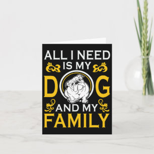 Ich brauche meinen Bulldoggen und meine Familie lu Karte